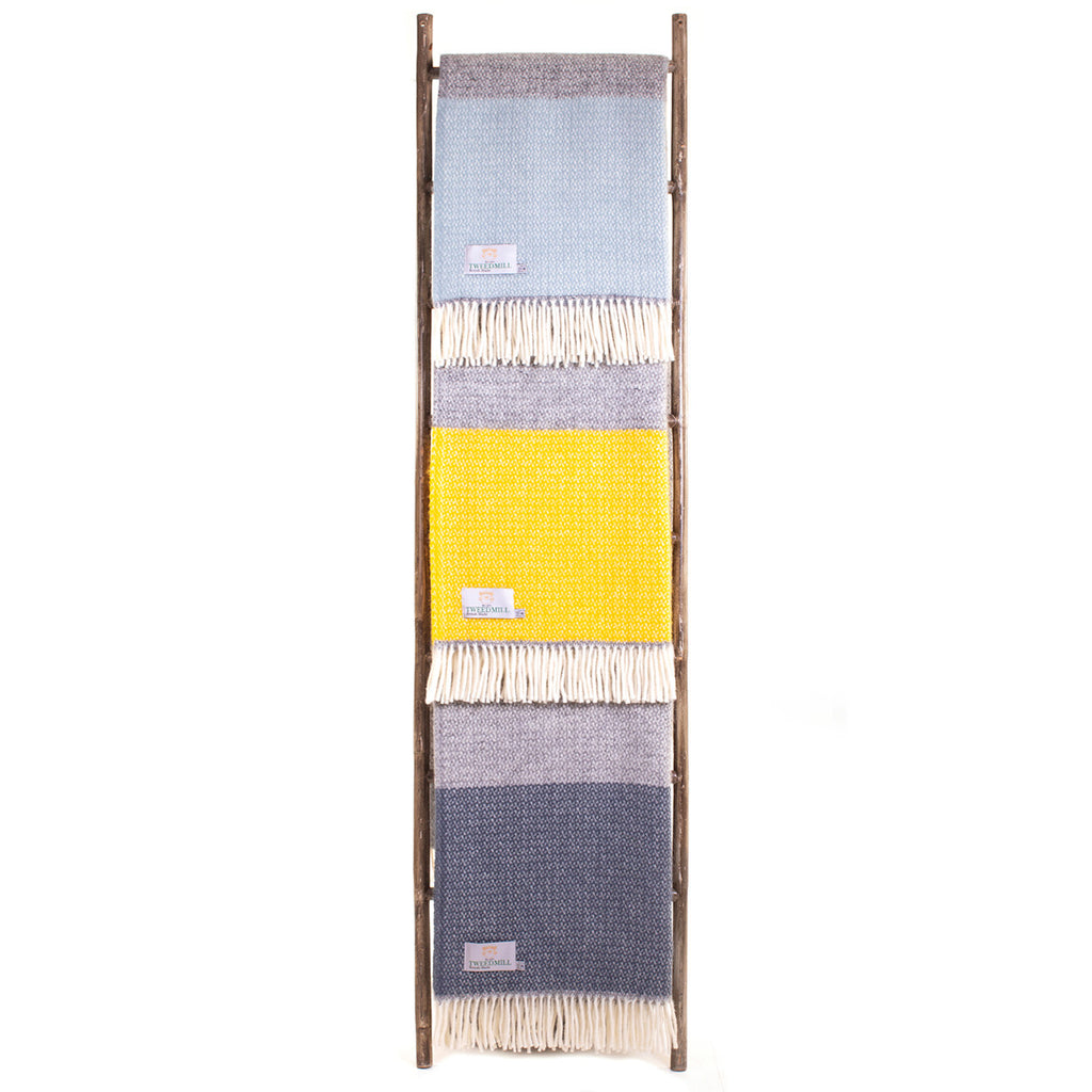 Lifestyle Illusion Panel Throw Grey & Blue Slate