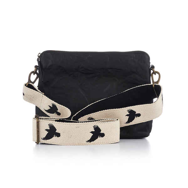 Florrie bag - cloudy with crow strap
