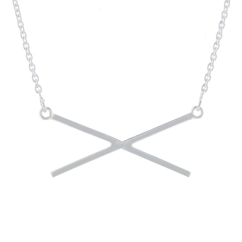 925 Silver CrissCross Necklace