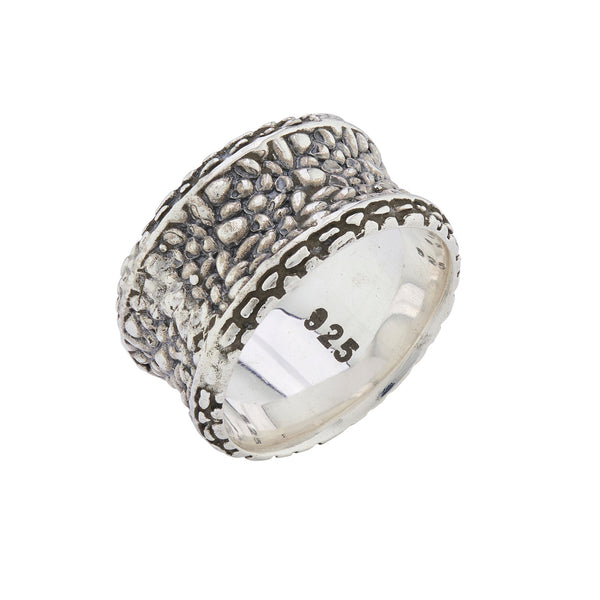 Cobbled Silver Ring