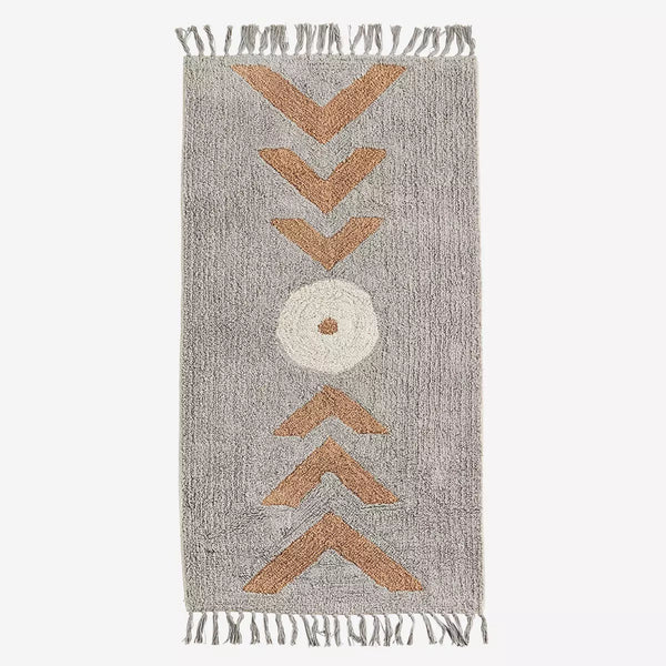 Tufted Cotton Runner w/Fringes