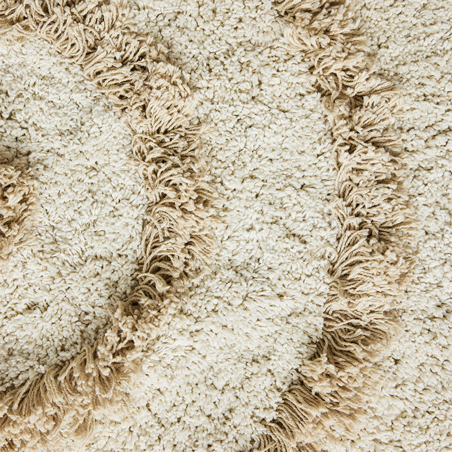 HK Living : Round bath mat cream (80x80cm)