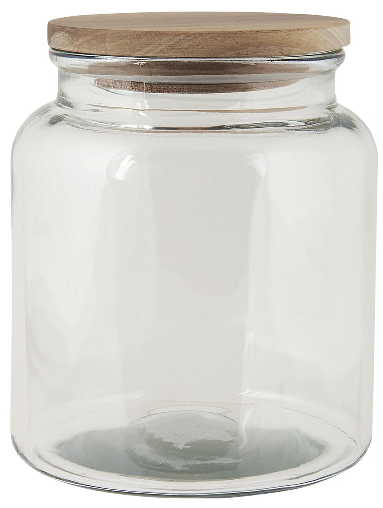 Glass jar w/wooden cover 2350 ml