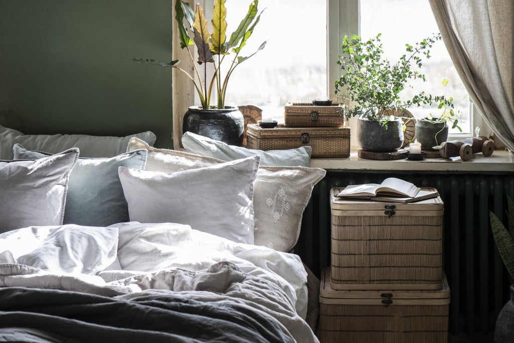 Cushion cover, Velvet, Green Mist