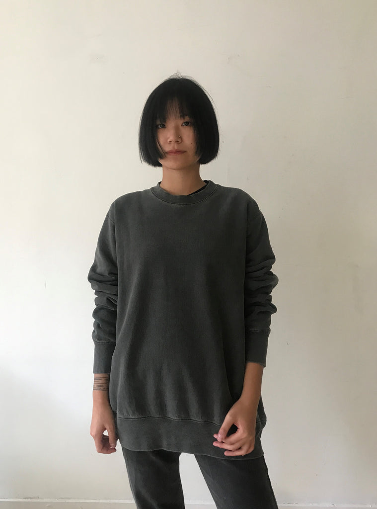 WDTS Heavyweight  L/S UNISEX Sweatshirt distressed charcoal