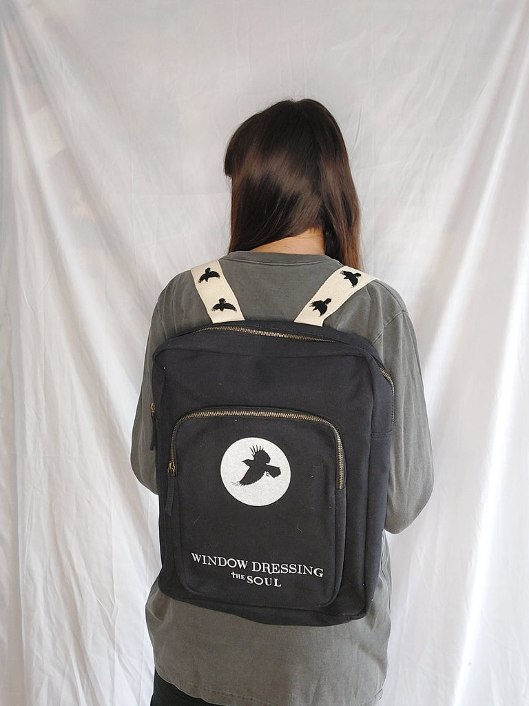 WDTS Backpack- Black Canvas - crow backpack