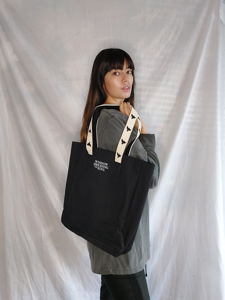 WDTS - Black Canvas - tote