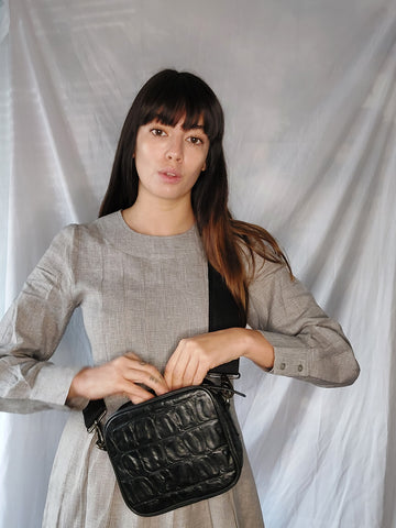 Freya bag - black croc