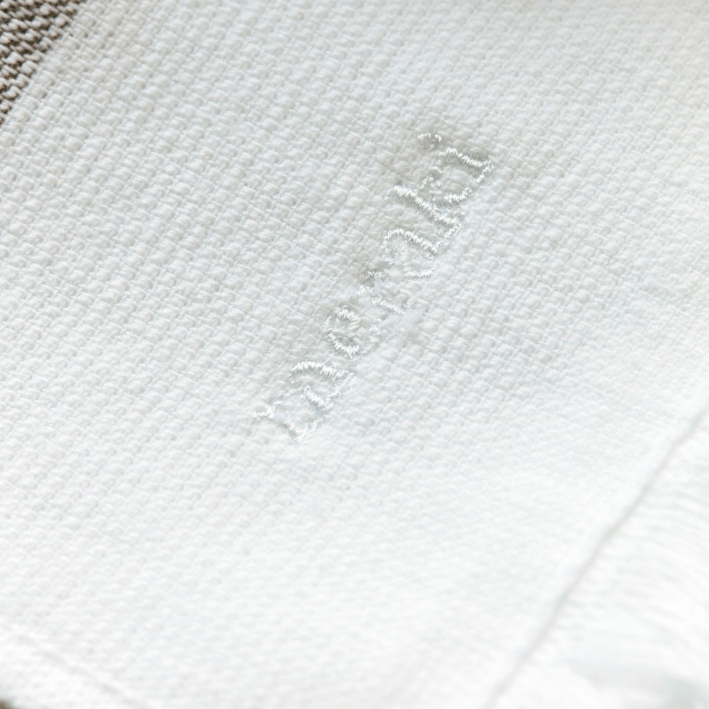 Towel, Barbarum, White and brown stripes