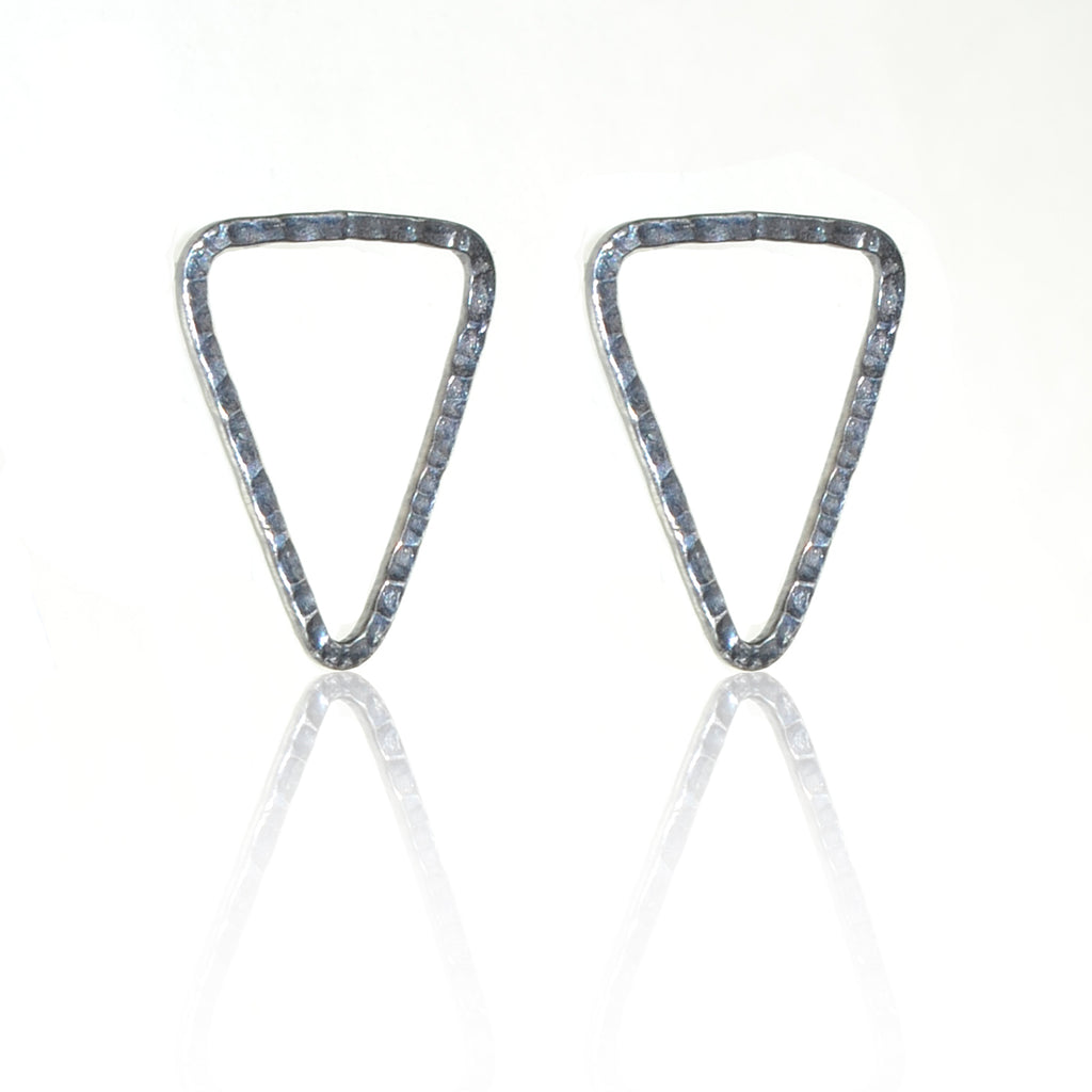 925 Silver Triangle Earrings