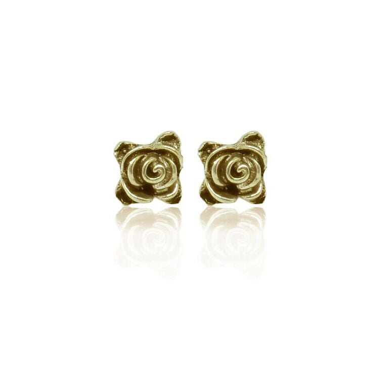 CollardManson 925 Silver rose studs- gold