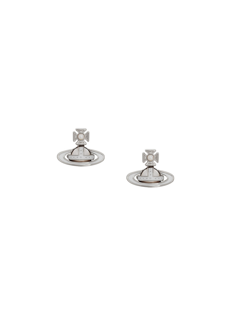 Vivienne Westwood Simonetta Bas Relief Earrings - Platinum Creamrose