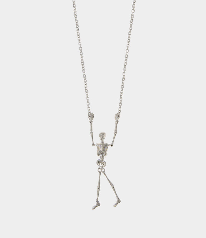 Vivienne Westwood Skeleton Long Necklace - Palladium