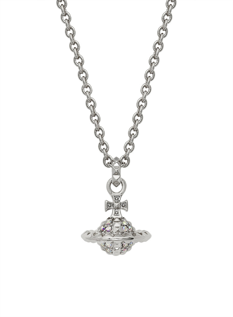 Vivienne Westwood Mayfair Small Orb Pendant -  Rhodium / Crystal