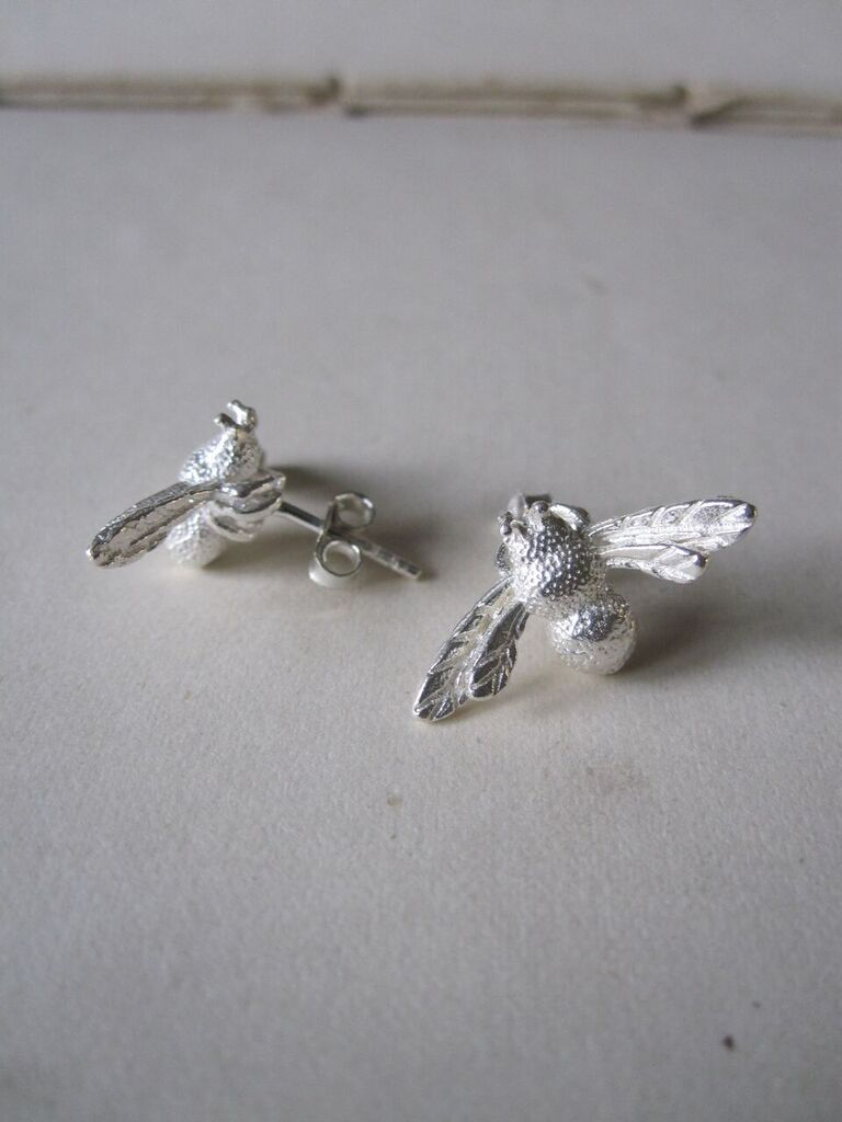 925 Silver Bee Earrings