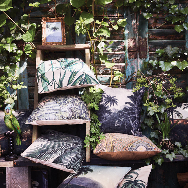 printed palm leaves (45x45)