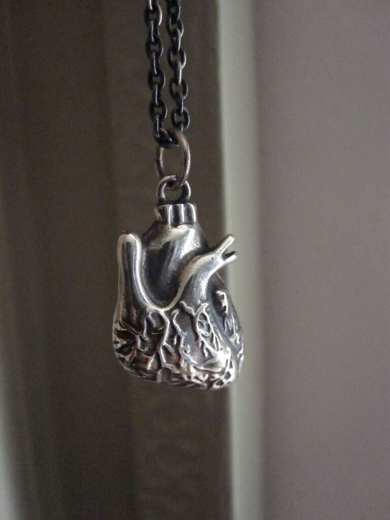 WDTS 925 Silver Anatomical Heart Necklace