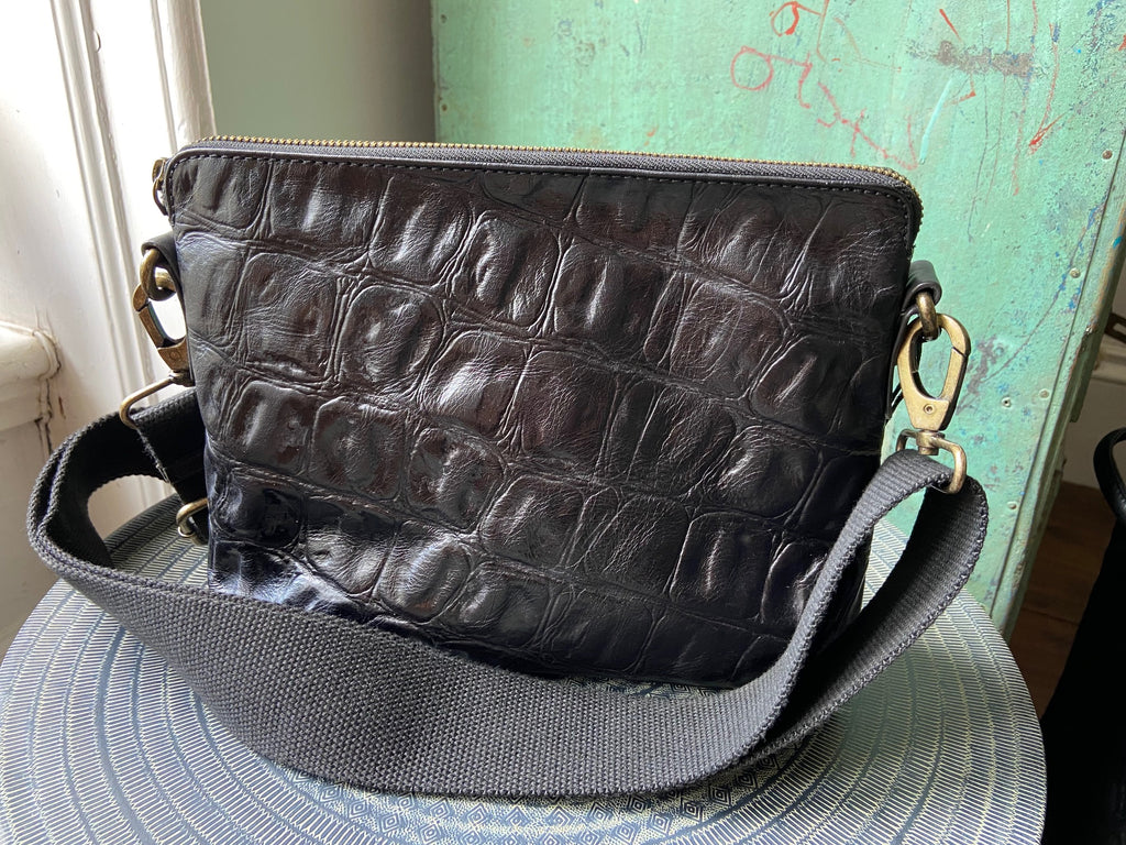 Florrie bag - black croc