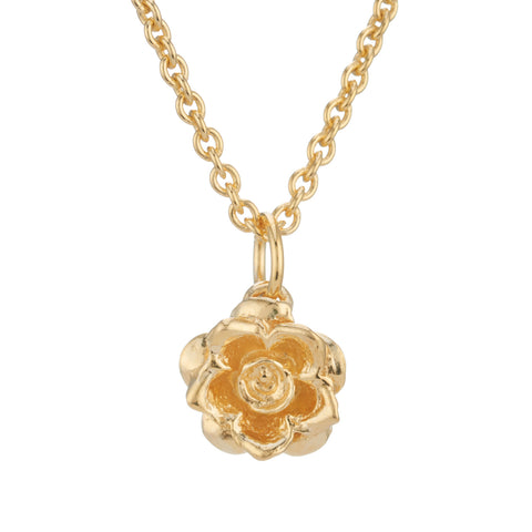 CollardManson 925 Gold Plated Silver Rose Necklace