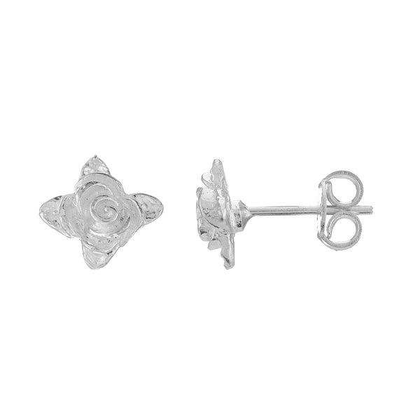 CollardManson 925 Shiny Silver rose studs