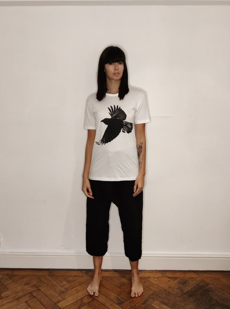 Window Dressing The Soul- Crow Jersey T Shirt white