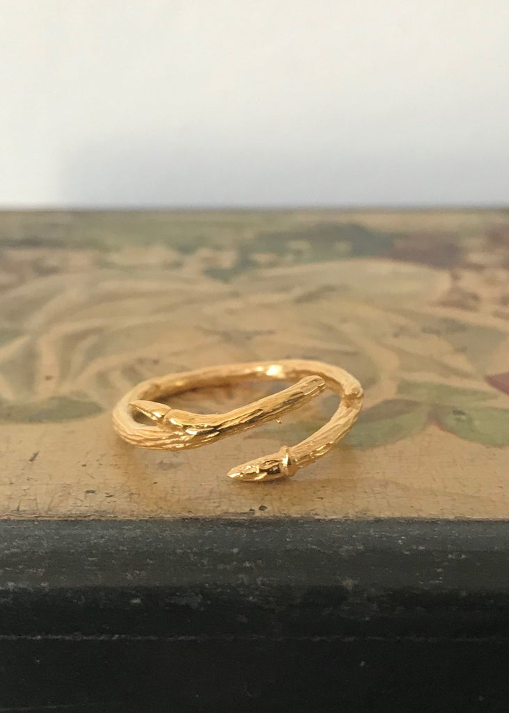 Gold plated 925 Silver Branch Ring