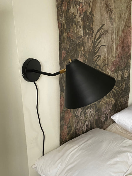 Wall Lamp, Antera, Black finish iron