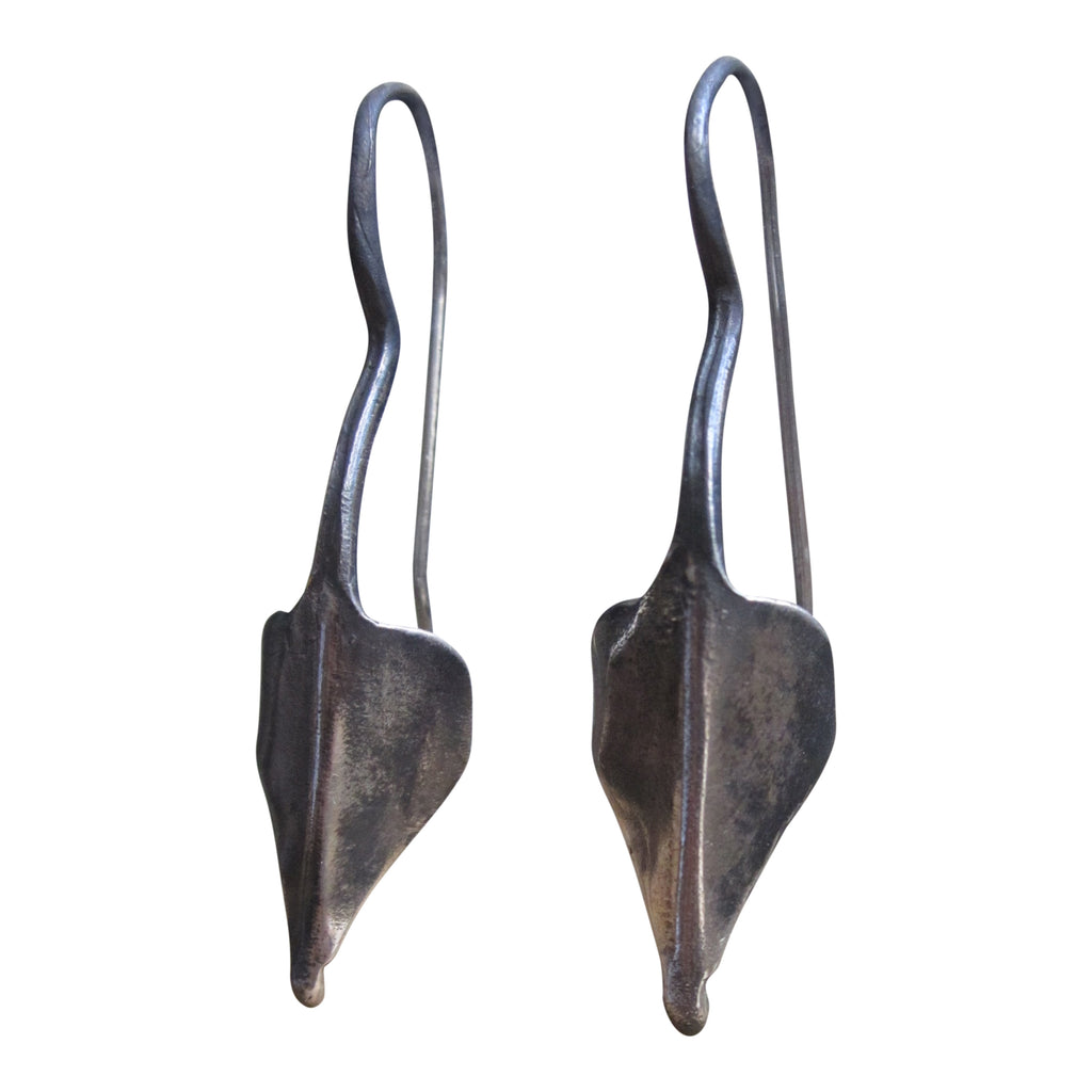 925 Silver Oxidised Tribal earrings