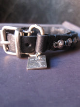 Goti leather bracelet with 925 Oxidised Silver BR180