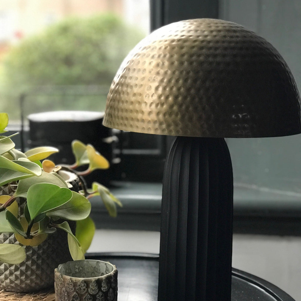 Vega lamp Medium  - Antique brass finish Iron and antique black finish aluminium