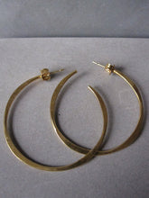 Irregular gold plated Medium hoops