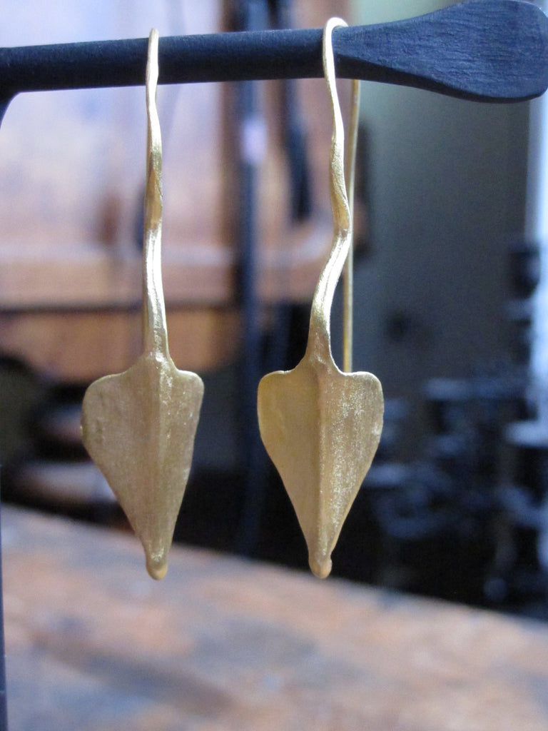 Gold plated 925 Silver Tribal earrings