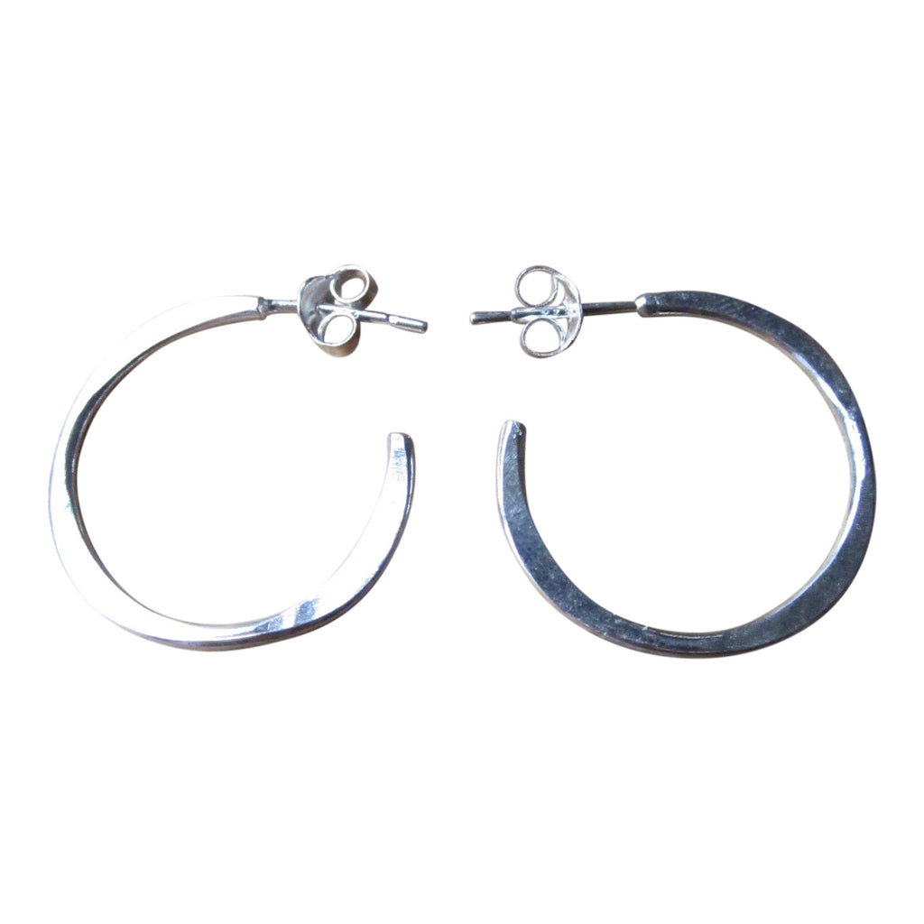 925 Silver Irregular Small Hoops