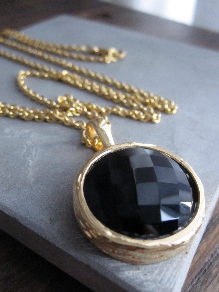 WDTS Pavani Necklace - Gold Onyx