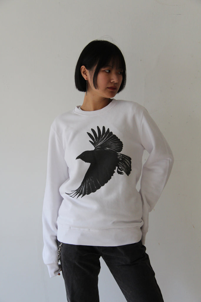 Window Dressing The Soul Crow White Sweater