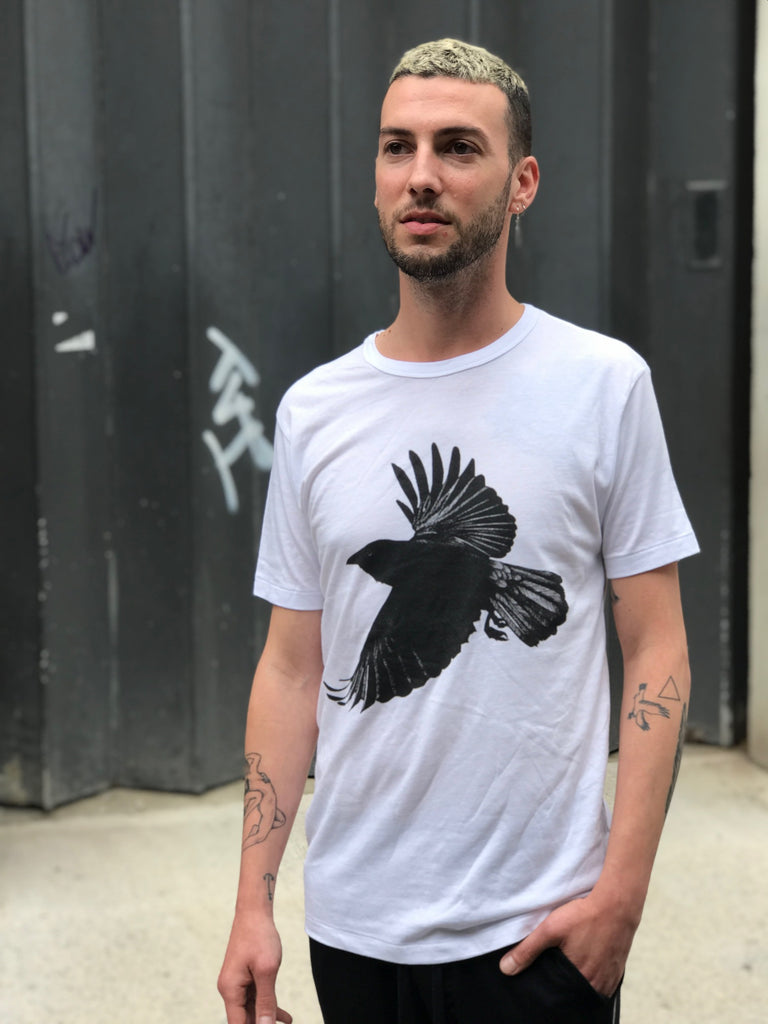 Window Dressing The Soul- Crow Jersey T Shirt white