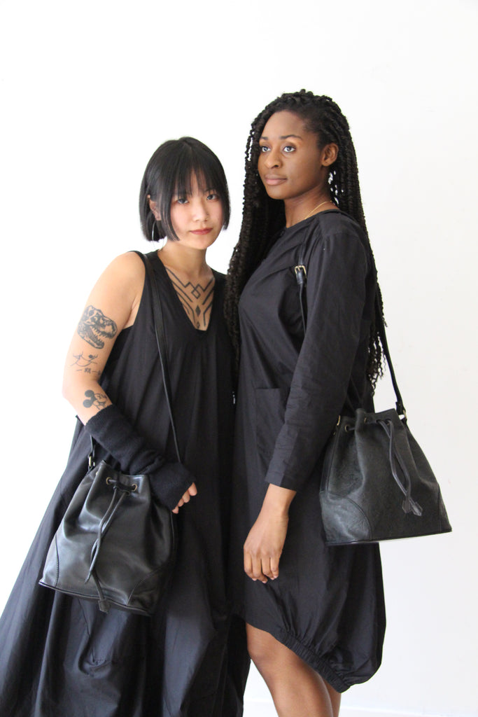 Bucket Bag- Black Floral