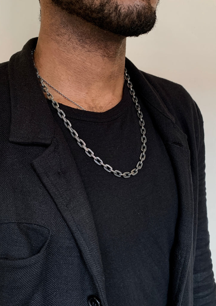 WDTS Tenes  - Oxidised 925 Silver chain