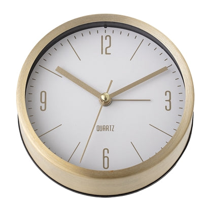 Table Clock, Gold, Aluminum