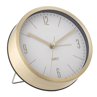 Table Clock, Gold, Aluminum