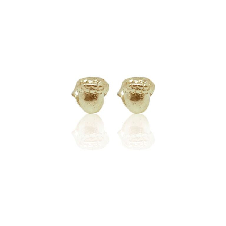 CollardManson 925 silver acorn studs-gold