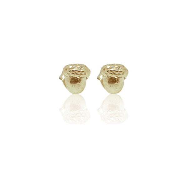 CollardManson 925 silver acorn studs-gold