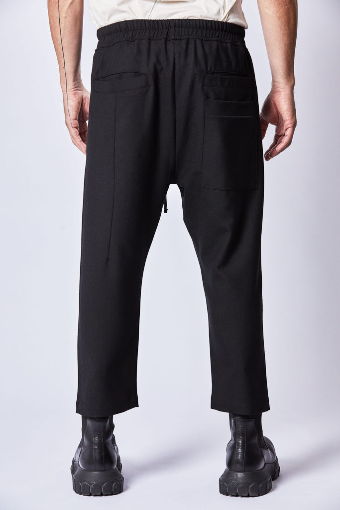 Thom Krom  M P 1 black cropped crotch trousers