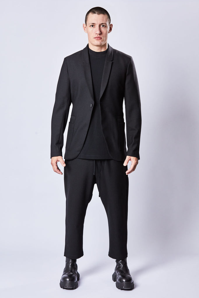 Thom Krom  M P 1 black cropped crotch trousers