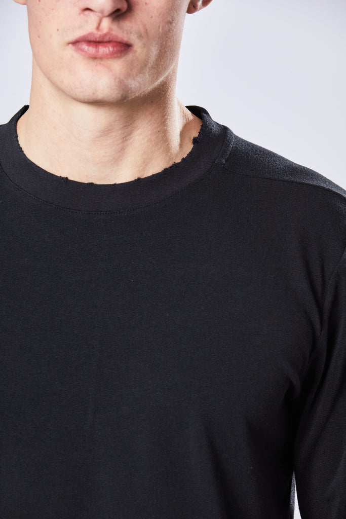 Thom/krom AW23 M TS 752 3/4 sleeves shirt black