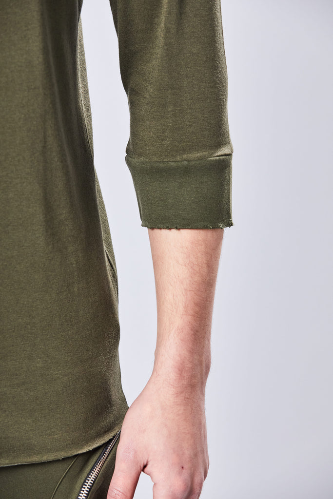 Thom/krom M TS 752 3/4 sleeves shirt green