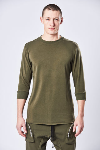 Thom/krom M TS 752 3/4 sleeves shirt green