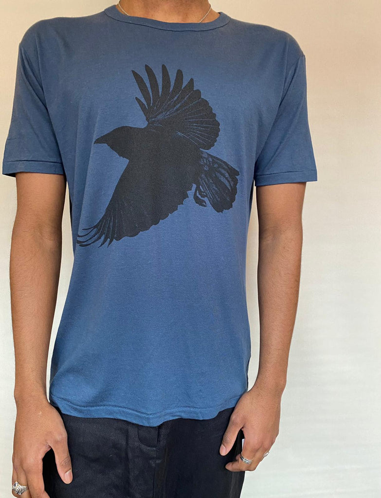 Window Dressing The Soul- Crow Jersey T Shirt cobalt
