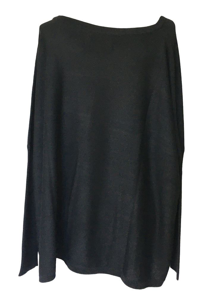 WDTS -Layla fine knit sweater - Black/blue