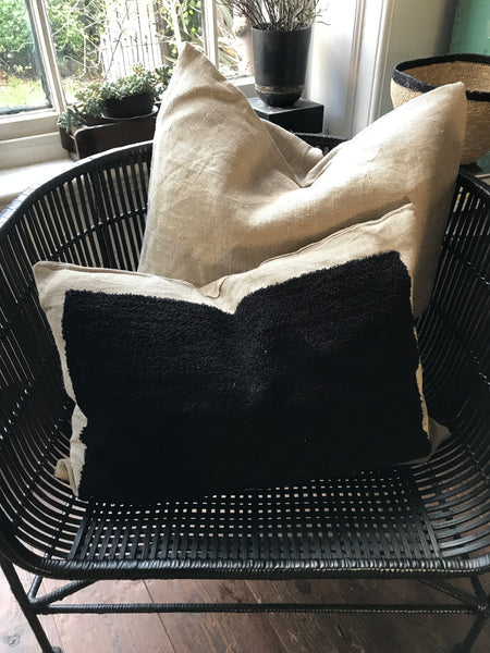 Black rectangle cushion cover